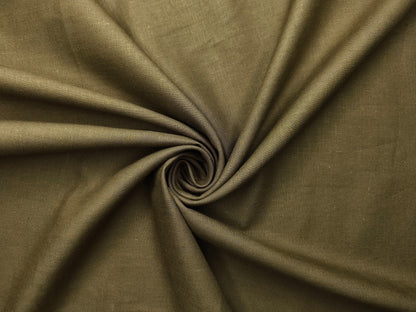 Premium Linen Lyocell Blended Shirting Fabric (Dusty Green, Plain)