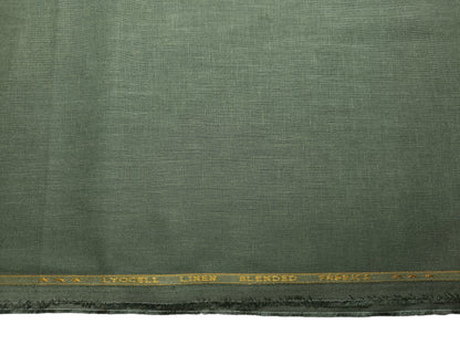 Premium Linen Lyocell Blended Shirting Fabric (Pastel Green, Plain)