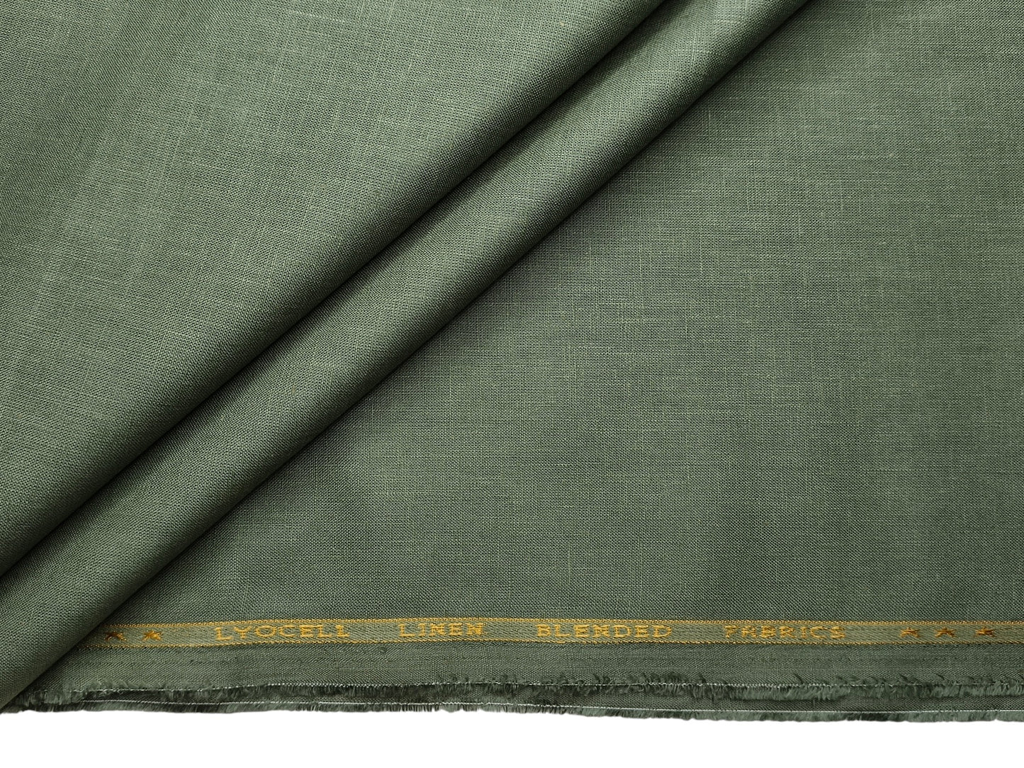 Premium Linen Lyocell Blended Shirting Fabric (Pastel Green, Plain)