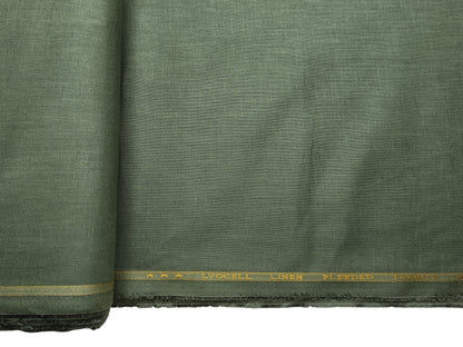 Premium Linen Lyocell Blended Shirting Fabric (Pastel Green, Plain)