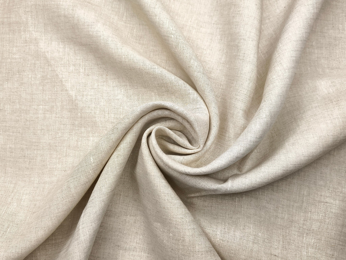 100% Pure Linen 60 LEA Shirting Fabric (Natural, Plain)
