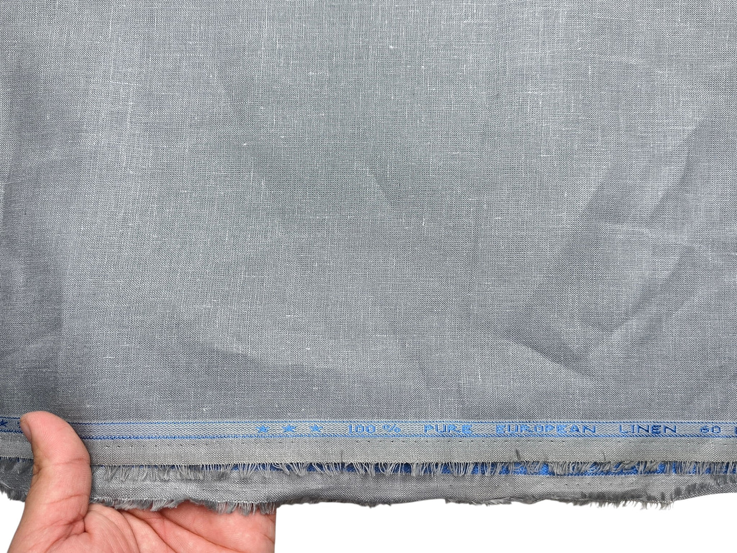 100% Pure Linen 60 LEA Shirting Fabric (Steel Grey, Plain)