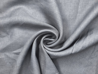 100% Pure Linen 60 LEA Shirting Fabric (Steel Grey, Plain)