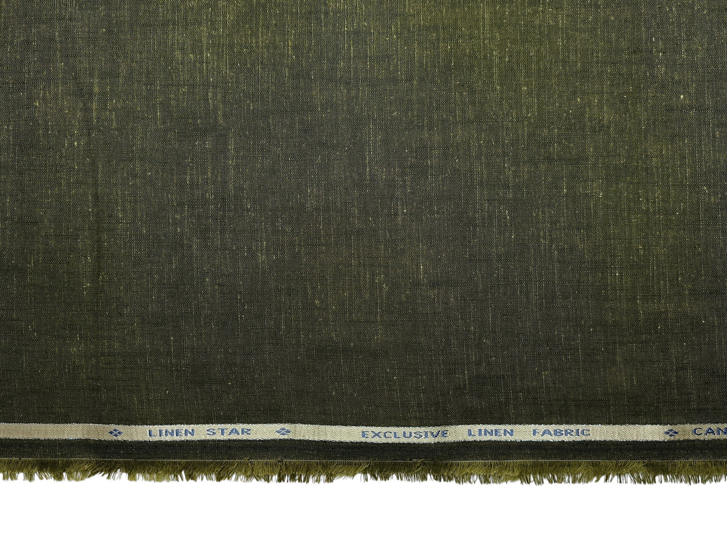 Bombay Rayon Linen Tencel Blended Shirting Fabric (Dark Green, Plain)