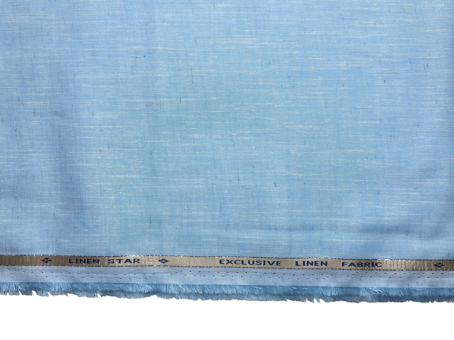 Bombay Rayon Linen Tencel Blended Shirting Fabric (Sky Blue, Plain)