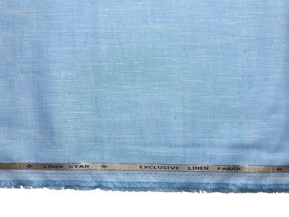 Bombay Rayon Linen Tencel Blended Shirting Fabric (Sky Blue, Plain)