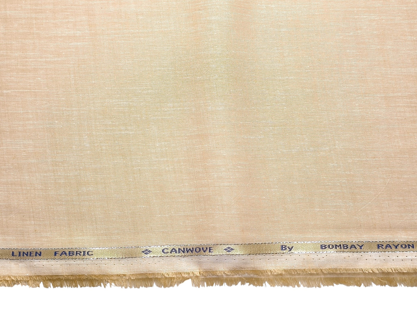 Bombay Rayon Linen Tencel Blended Shirting Fabric (Light Beige, Plain)