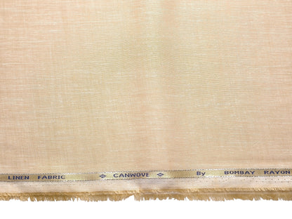 Bombay Rayon Linen Tencel Blended Shirting Fabric (Light Beige, Plain)