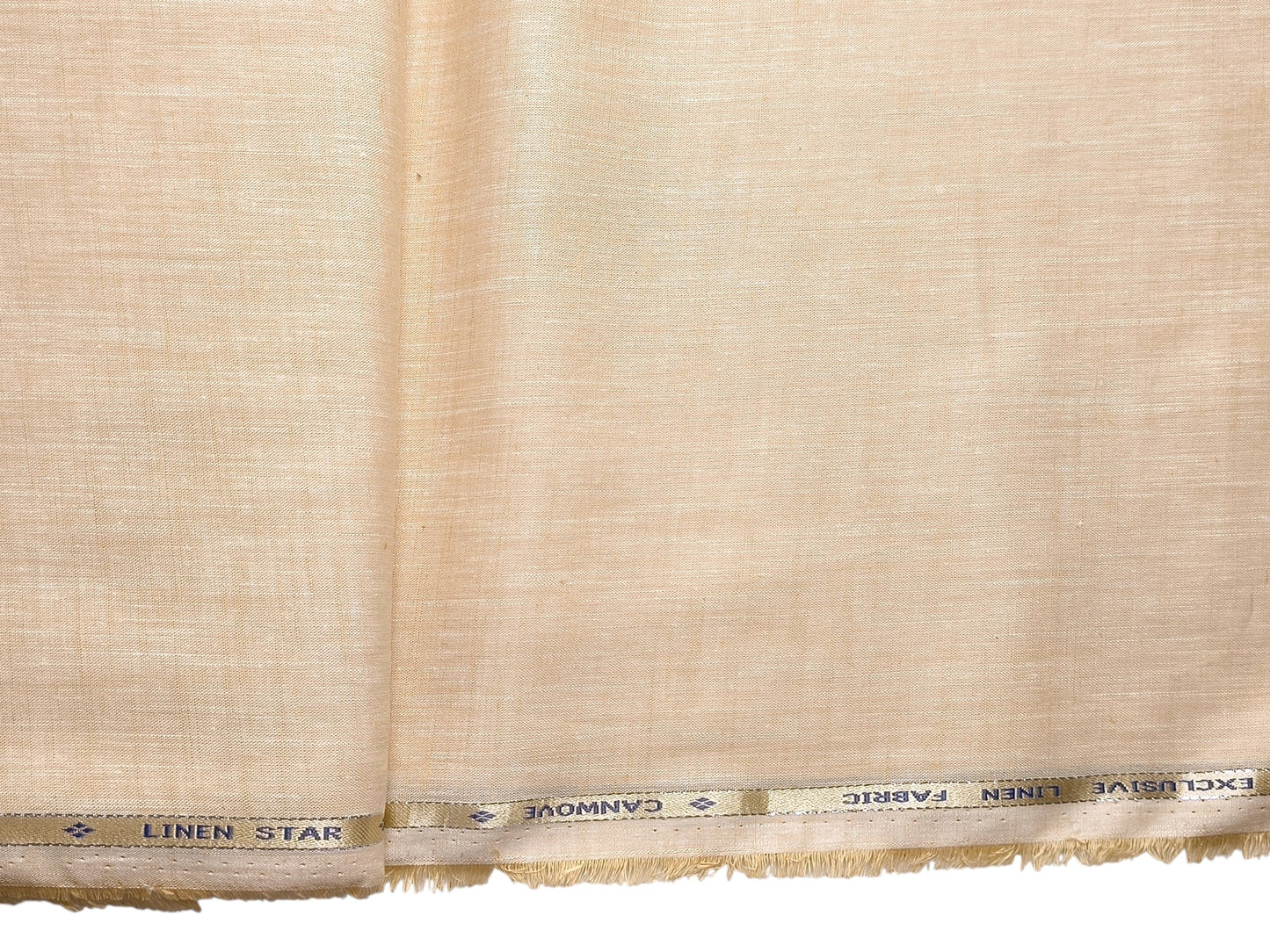 Bombay Rayon Linen Tencel Blended Shirting Fabric (Light Beige, Plain)