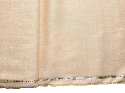 Bombay Rayon Linen Tencel Blended Shirting Fabric (Light Beige, Plain)