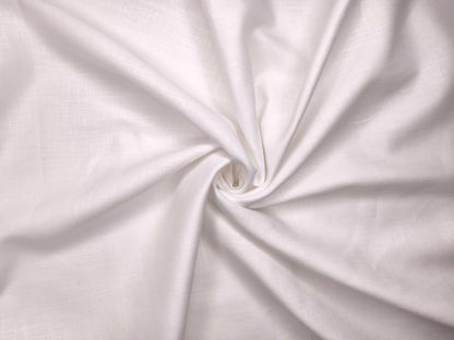 Bombay Rayon Linen Tencel Blended Suiting Fabric (White, Plain)