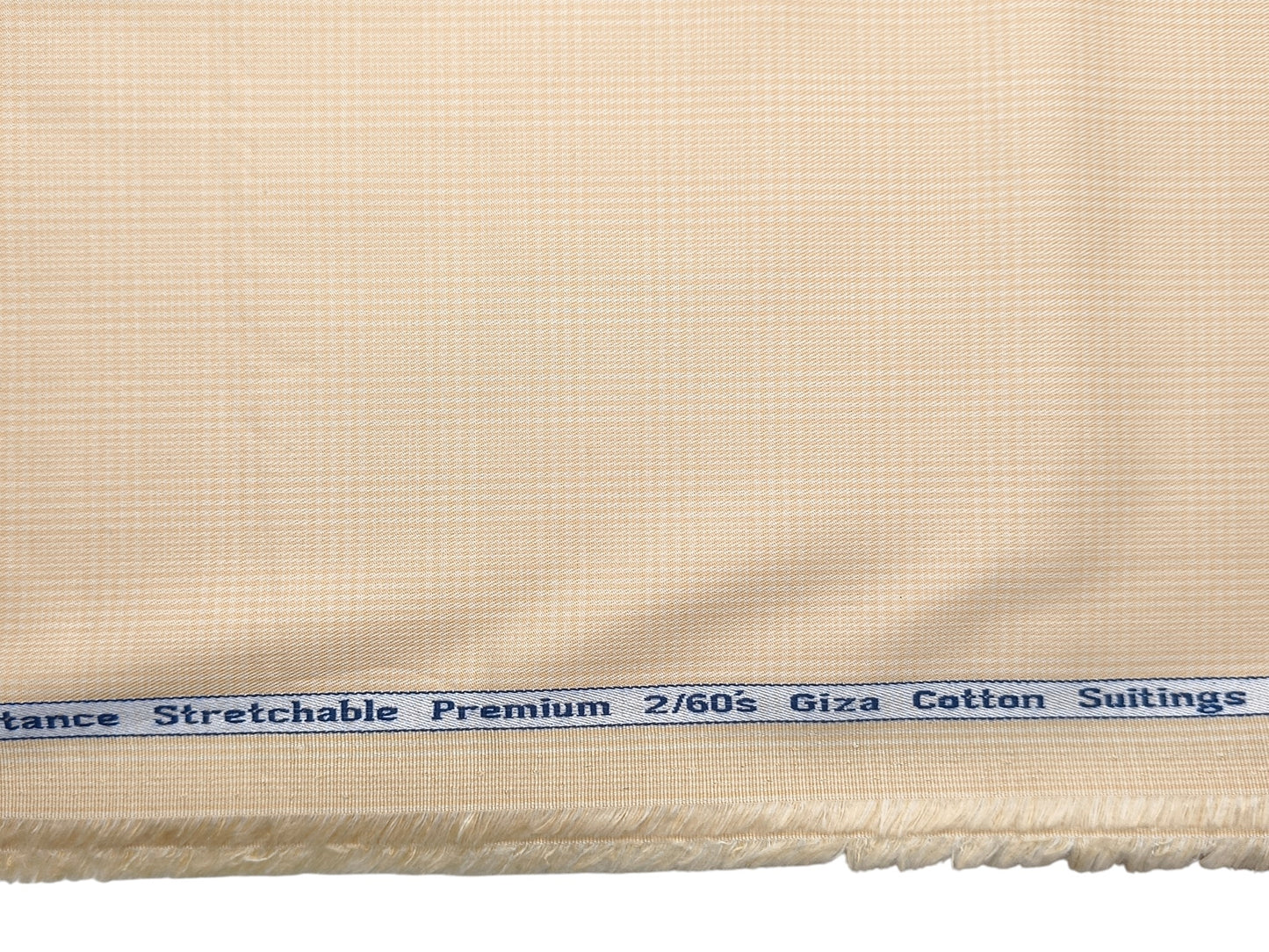 Arvind Tresca 2/60s Wrinkle Resistant 100% Pure Giza Cotton Suiting Fabric (Beige, Checks)