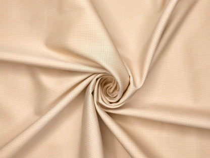 Arvind Tresca 2/60s Wrinkle Resistant 100% Pure Giza Cotton Suiting Fabric (Beige, Checks)
