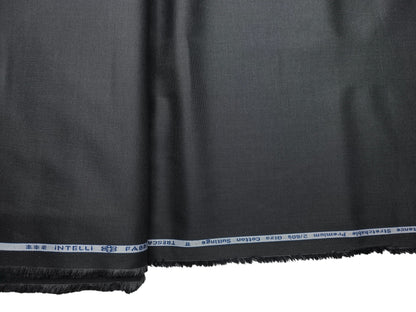 Arvind Tresca 2/60s Wrinkle Resistant 100% Pure Giza Cotton Suiting Fabric (Charcoal Grey, Micro Weave)