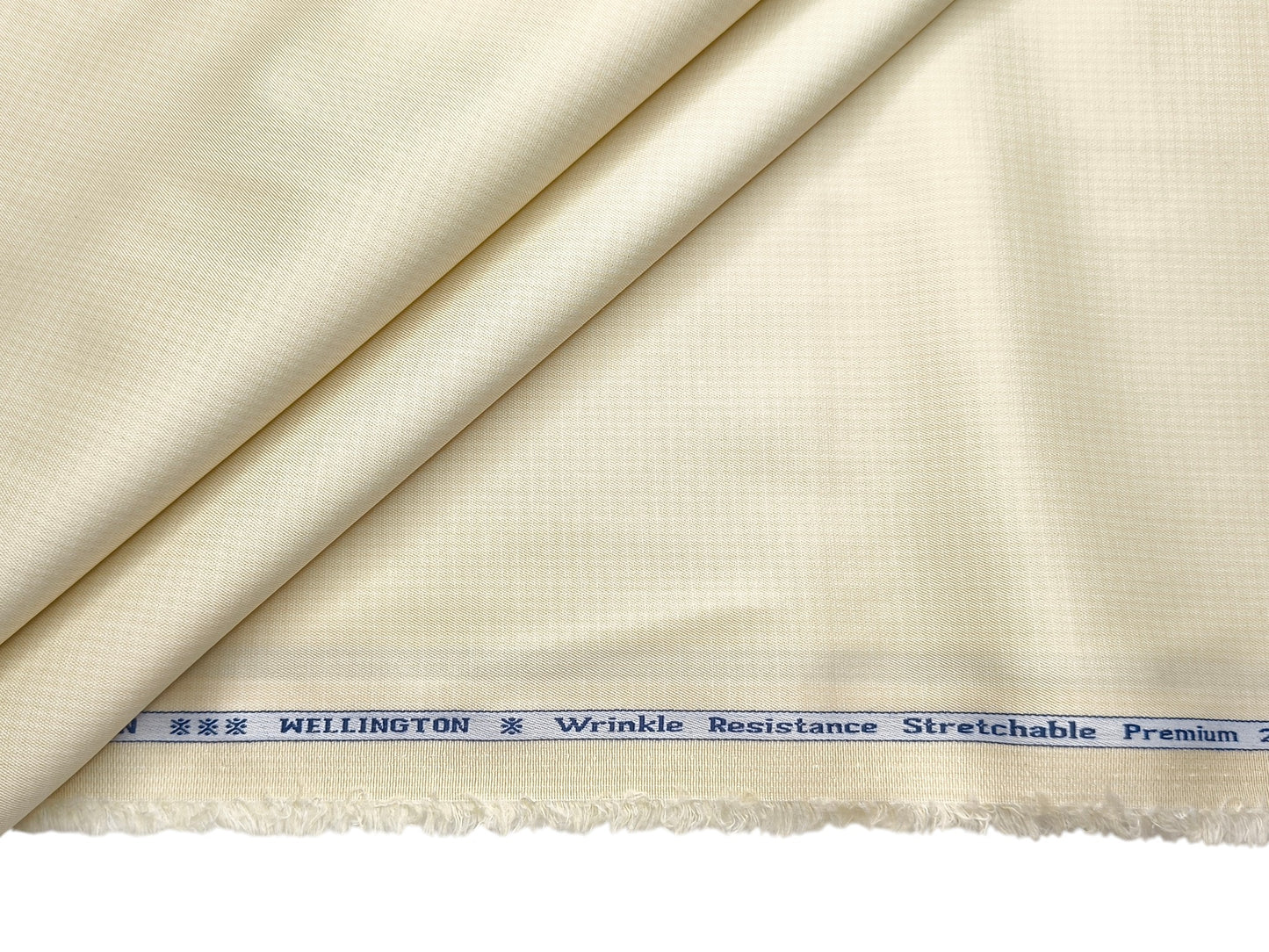 Arvind Tresca 2/60s Wrinkle Resistant 100% Pure Giza Cotton Suiting Fabric (Cream Beige, Self Patterned)
