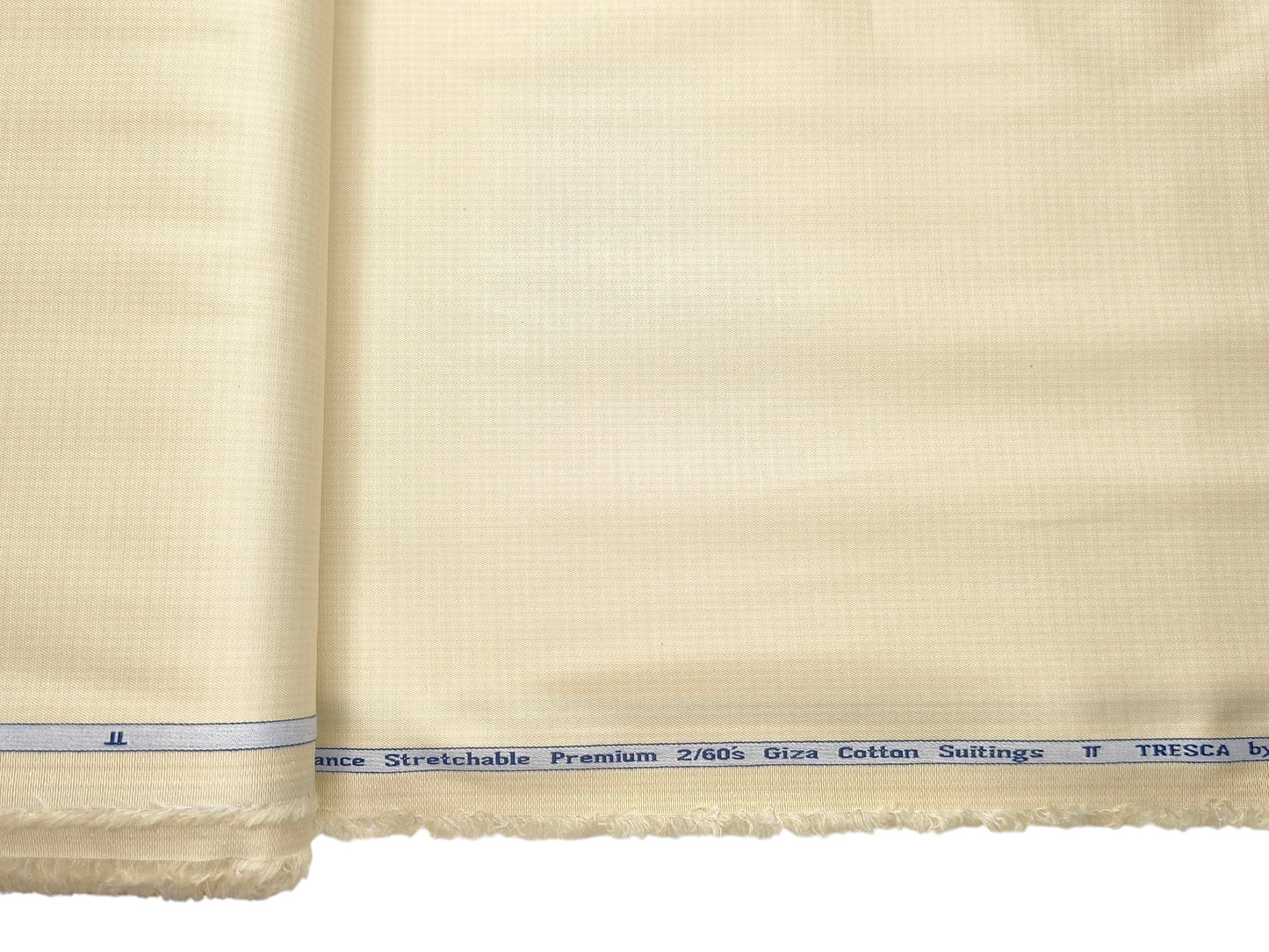 Arvind Tresca 2/60s Wrinkle Resistant 100% Pure Giza Cotton Suiting Fabric (Cream Beige, Self Patterned)