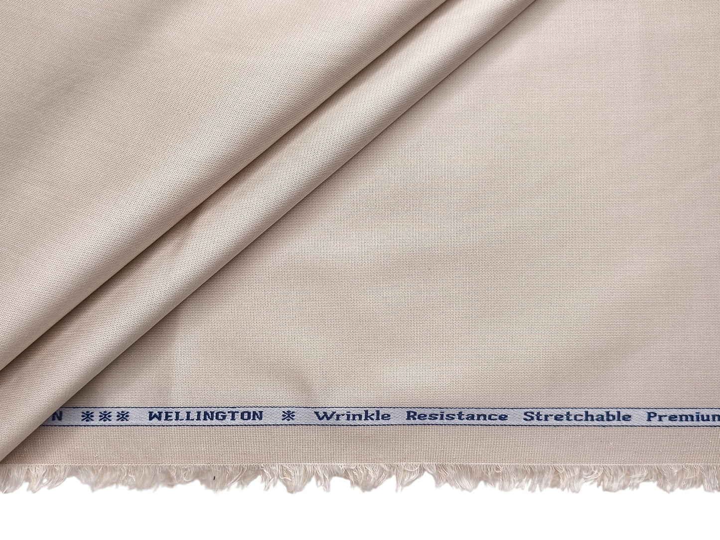 Arvind Tresca 2/60s Wrinkle Resistant 100% Pure Giza Cotton Suiting Fabric (Light Beige , Plain)
