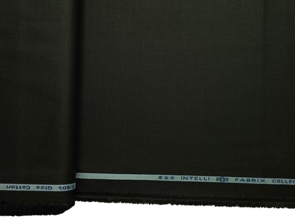Arvind Tresca 2/60s Wrinkle Resistant 100% Pure Giza Cotton Suiting Fabric (Deep Olive Green, Micro Weave)