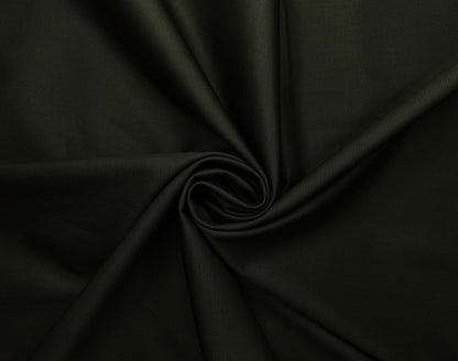 Arvind Tresca 2/60s Wrinkle Resistant 100% Pure Giza Cotton Suiting Fabric (Deep Olive Green, Micro Weave)