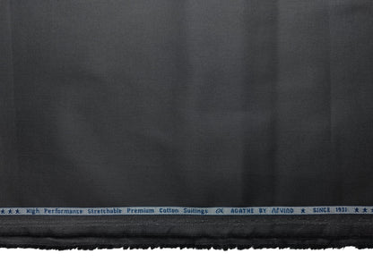 Arvind The Pheonix 100% Pure Cotton Premium Suiting Fabric (Charcoal Grey, Plain)