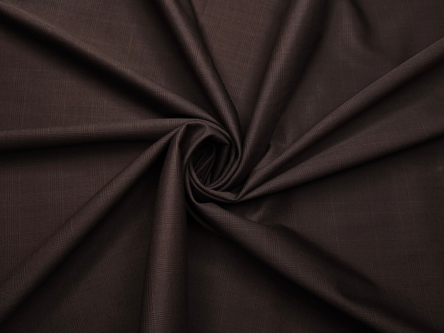 Arvind Tresca 2/60s Wrinkle Resistant 100% Pure Giza Cotton Suiting Fabric (Dark Brown, Checks)