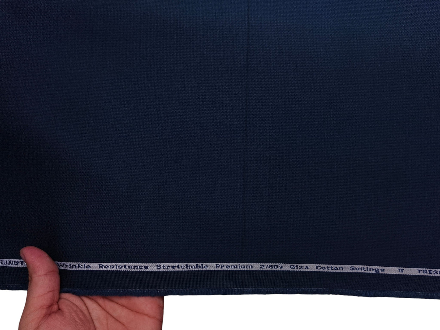 Arvind Tresca 2/60s Wrinkle Resistant 100% Pure Giza Cotton Suiting Fabric (Royal Blue, Plain)