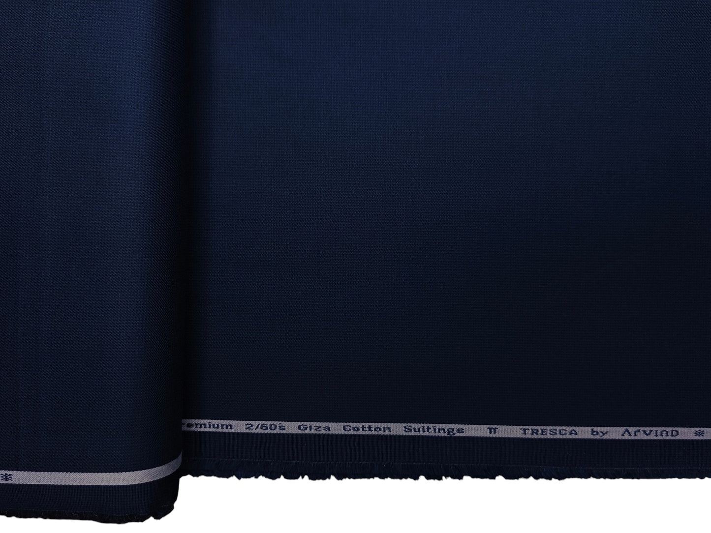 Arvind Tresca 2/60s Wrinkle Resistant 100% Pure Giza Cotton Suiting Fabric (Royal Blue, Plain)