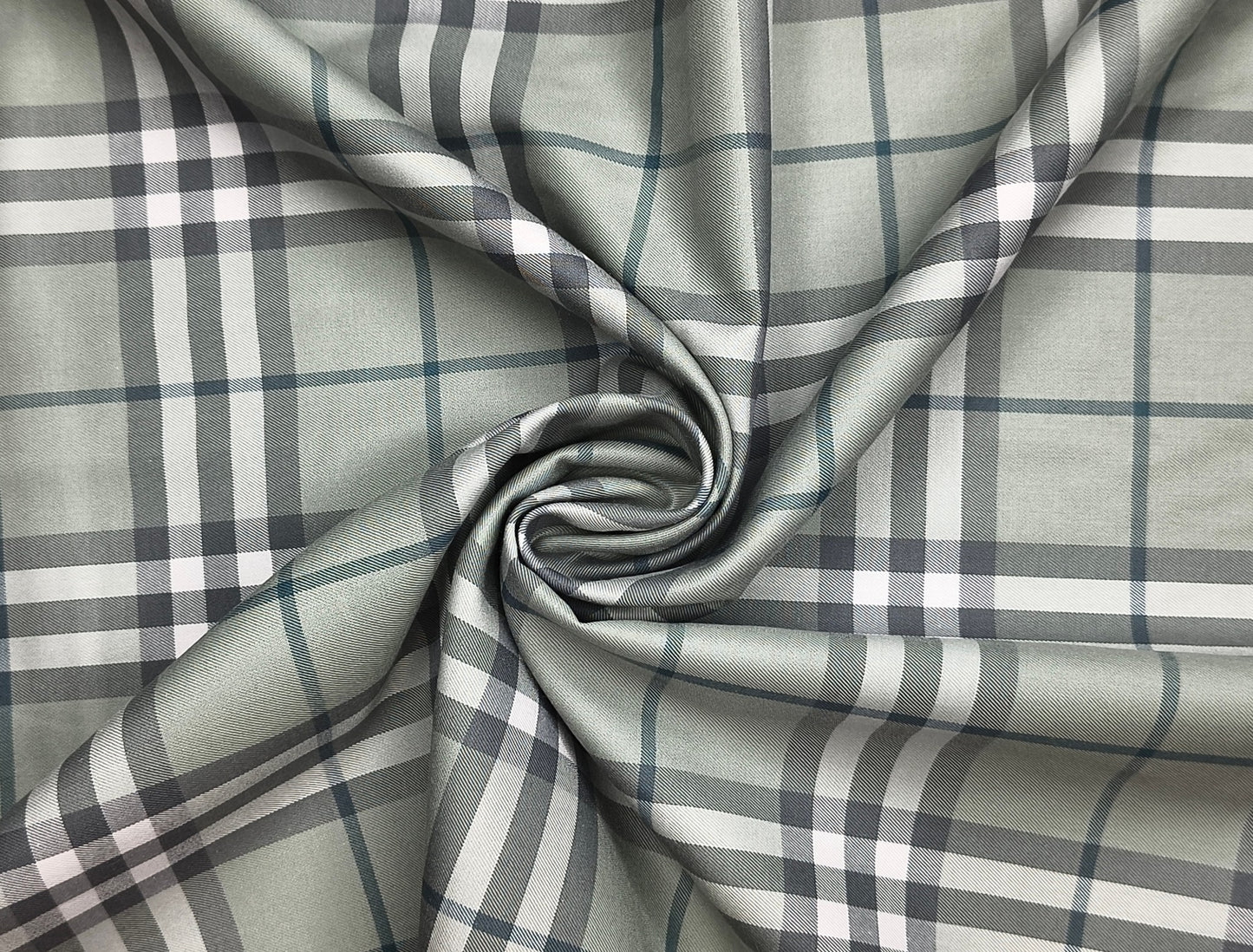 Vercelli Italy 2/100s Finest Supima Cotton Shirting Fabric (Pastel Green, Checks)