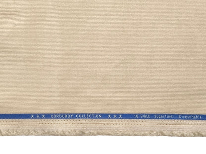 Arvind Corduroy Collection Stretchable Cotton Corduroy Suiting Fabric (Beige, Corduroy)