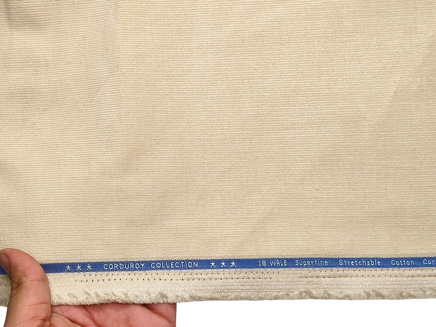 Arvind Corduroy Collection Stretchable Cotton Corduroy Suiting Fabric (Beige, Corduroy)