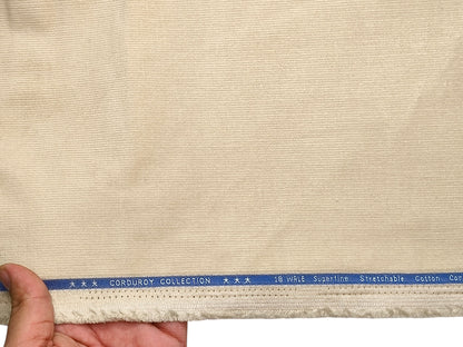 Arvind Corduroy Collection Stretchable Cotton Corduroy Suiting Fabric (Beige, Corduroy)