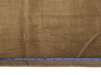 Arvind Corduroy Collection Stretchable Cotton Corduroy Suiting Fabric (Brown, Corduroy)