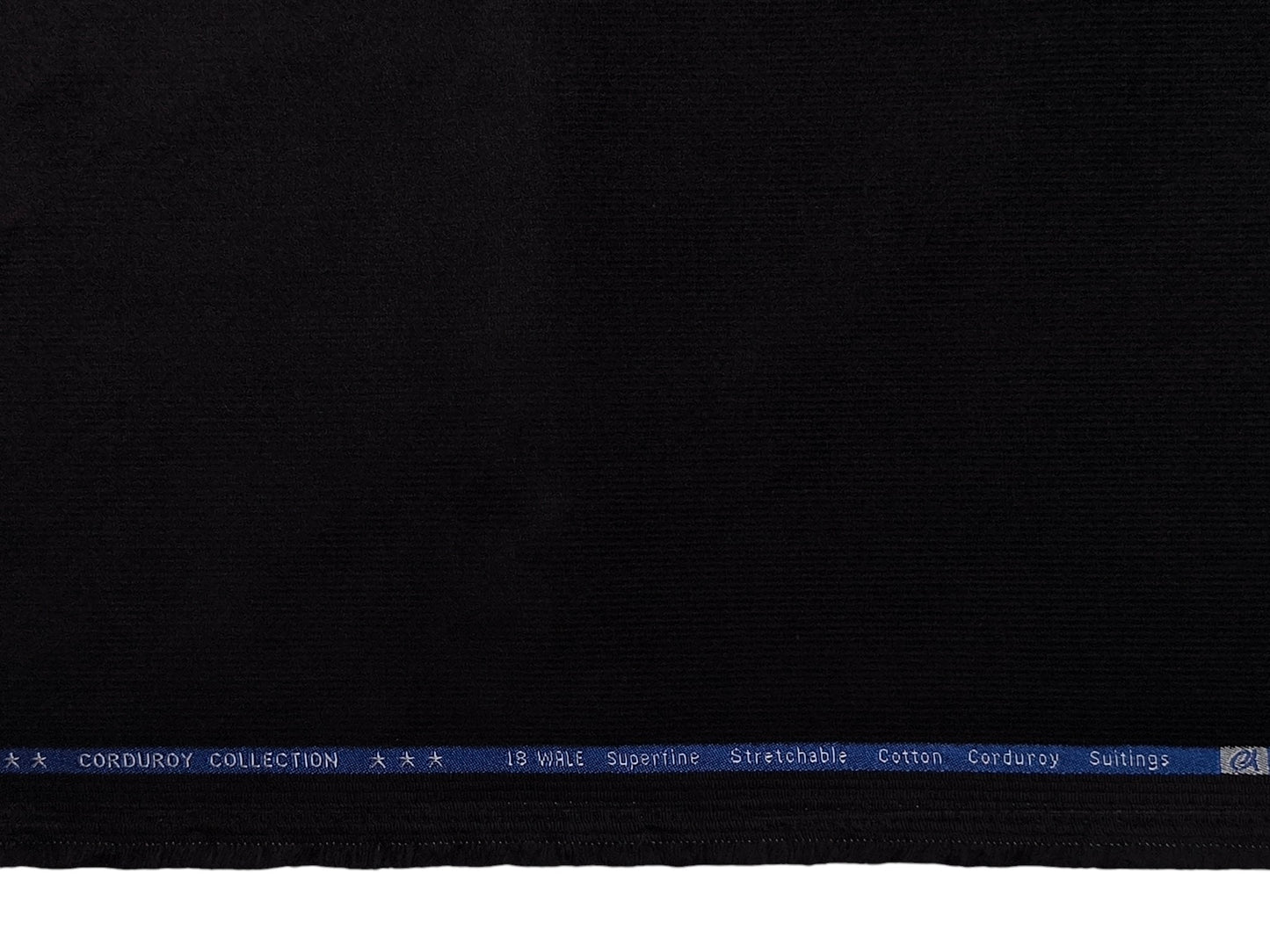 Arvind Corduroy Collection Stretchable Cotton Corduroy Suiting Fabric (Black, Corduroy)