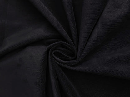 Arvind Corduroy Collection Stretchable Cotton Corduroy Suiting Fabric (Black, Corduroy)
