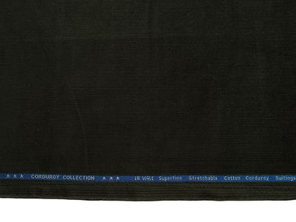 Arvind Corduroy Collection Stretchable Cotton Corduroy Suiting Fabric (Deep Olive Green, Corduroy)