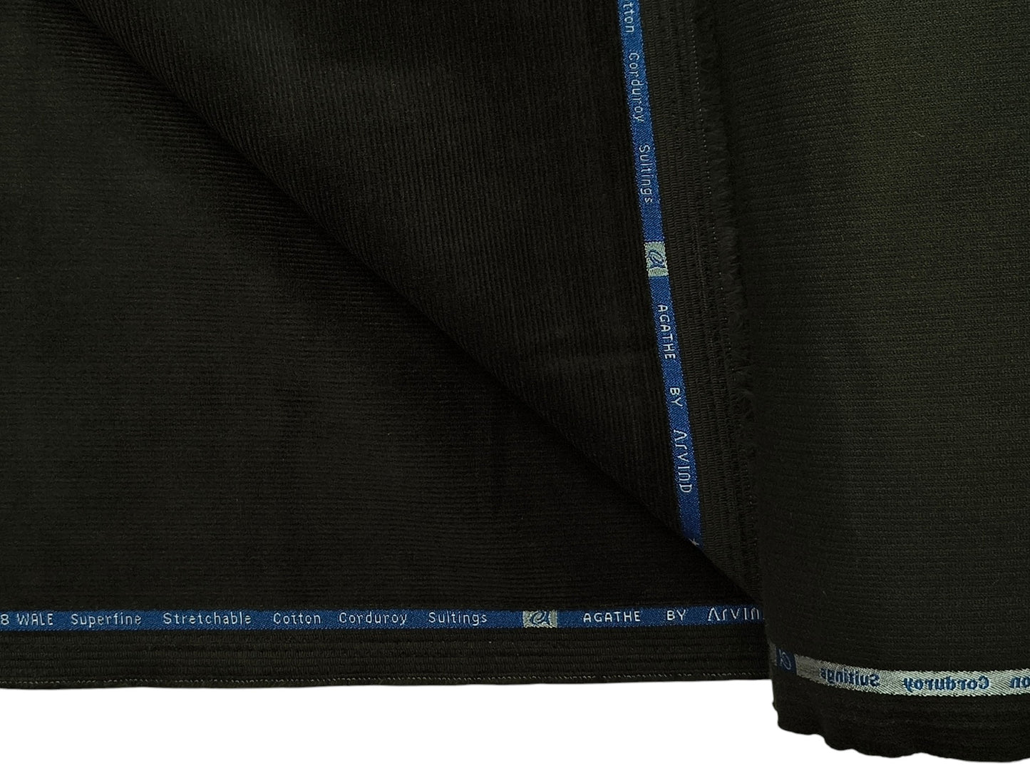 Arvind Corduroy Collection Stretchable Cotton Corduroy Suiting Fabric (Deep Olive Green, Corduroy)