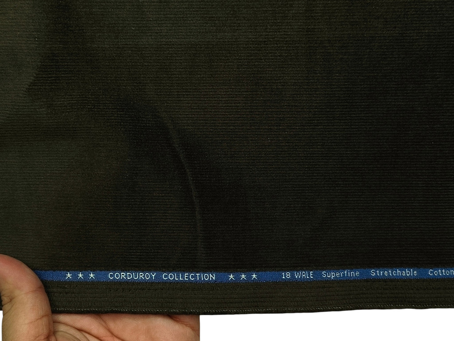 Arvind Corduroy Collection Stretchable Cotton Corduroy Suiting Fabric (Deep Olive Green, Corduroy)