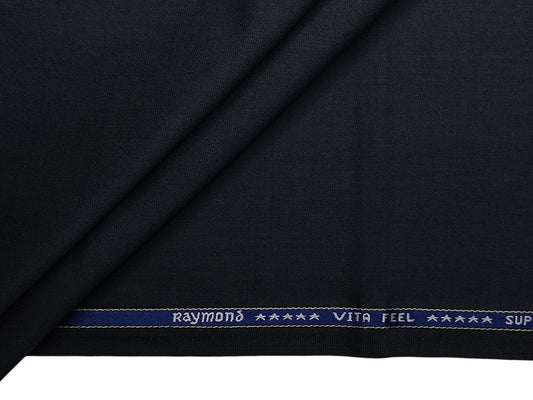 Raymond Vitafeel Exotic 52% Wool Super 100s Merino Wool Blend Suiting Fabric (Grey, Plain)