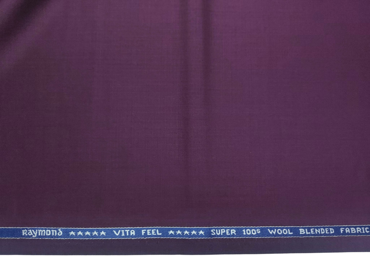 Raymond Vitafeel Exotic 52% Wool Super 100s Merino Wool Blend Suiting Fabric (Burgundy Wine, Plain)