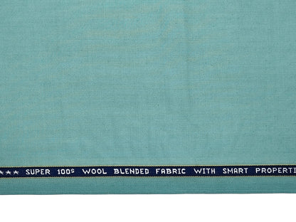 Raymond Vitafeel Exotic 52% Wool Super 100s Merino Wool Blend Suiting Fabric (Mint Blue, Plain)