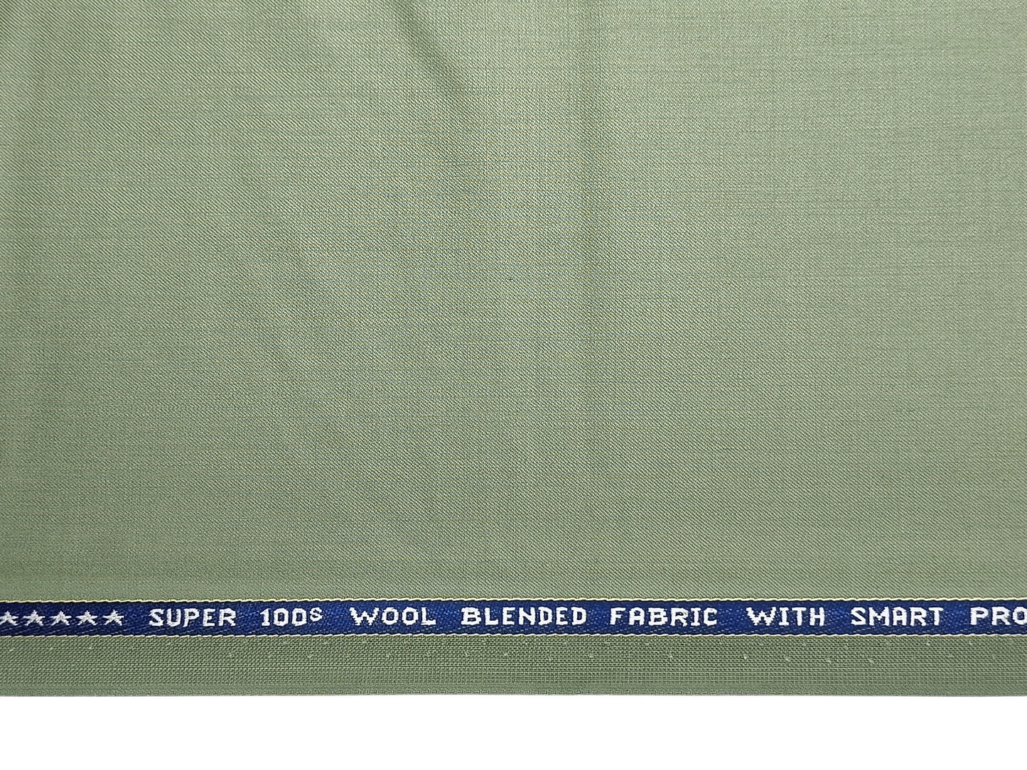 Raymond Vitafeel Exotic 52% Wool Super 100s Merino Wool Blend Suiting Fabric (Olive Green, Plain)