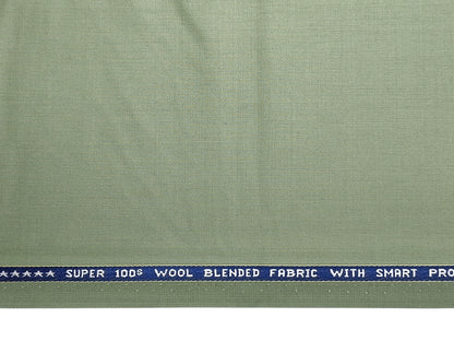 Raymond Vitafeel Exotic 52% Wool Super 100s Merino Wool Blend Suiting Fabric (Olive Green, Plain)