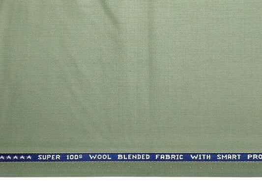 Raymond Vitafeel Exotic 52% Wool Super 100s Merino Wool Blend Suiting Fabric (Olive Green, Plain)