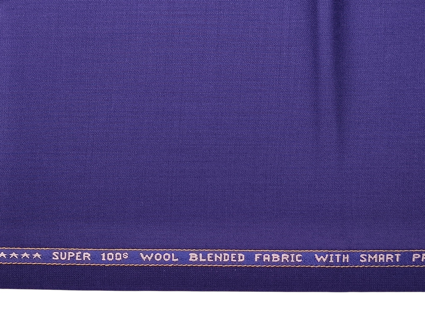 Raymond Vitafeel Exotic 52% Wool Super 100s Merino Wool Blend Suiting Fabric (Royal Blue, Plain)