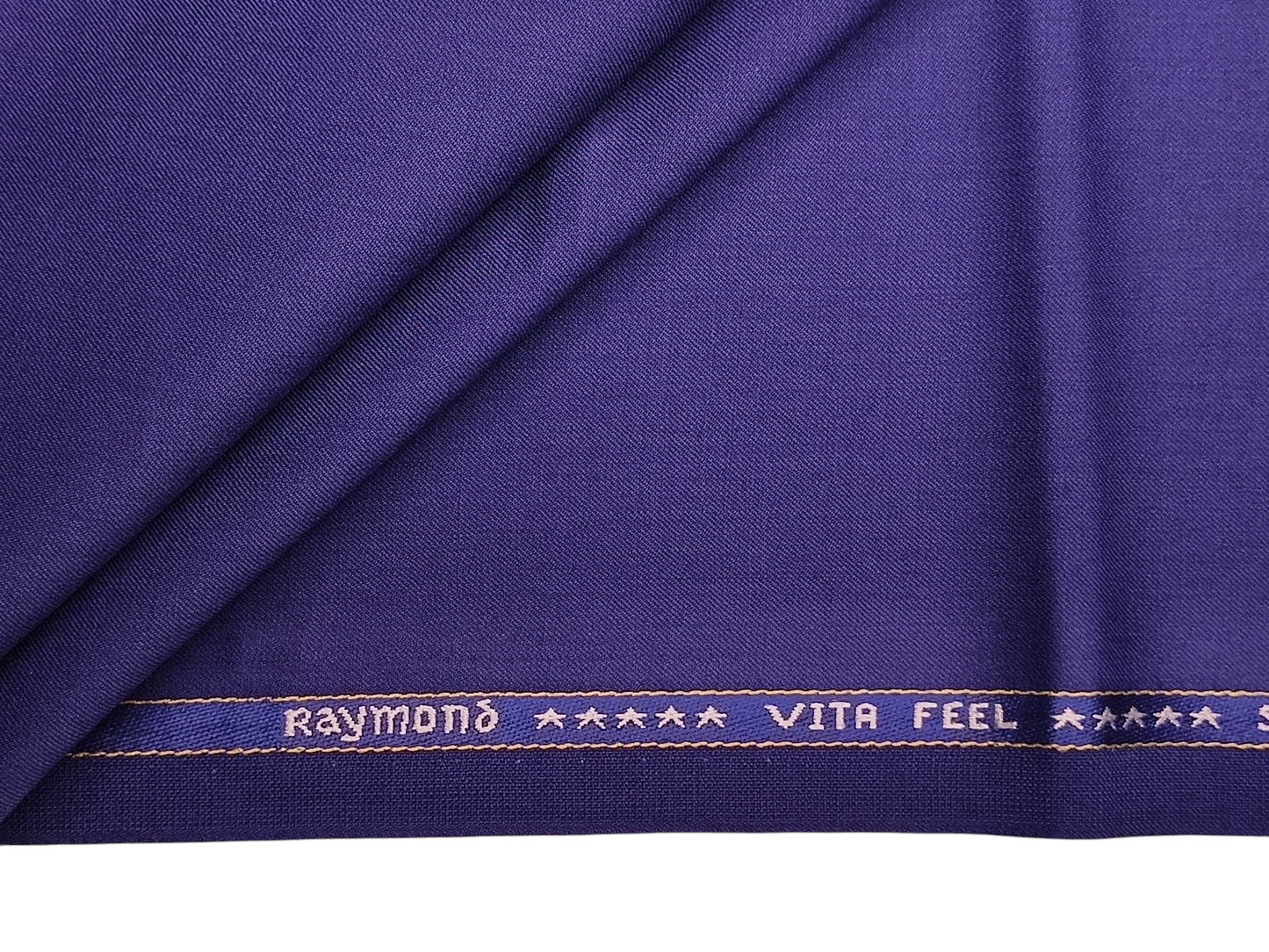 Raymond Vitafeel Exotic 52% Wool Super 100s Merino Wool Blend Suiting Fabric (Royal Blue, Plain)