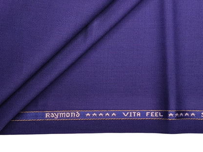 Raymond Vitafeel Exotic 52% Wool Super 100s Merino Wool Blend Suiting Fabric (Royal Blue, Plain)