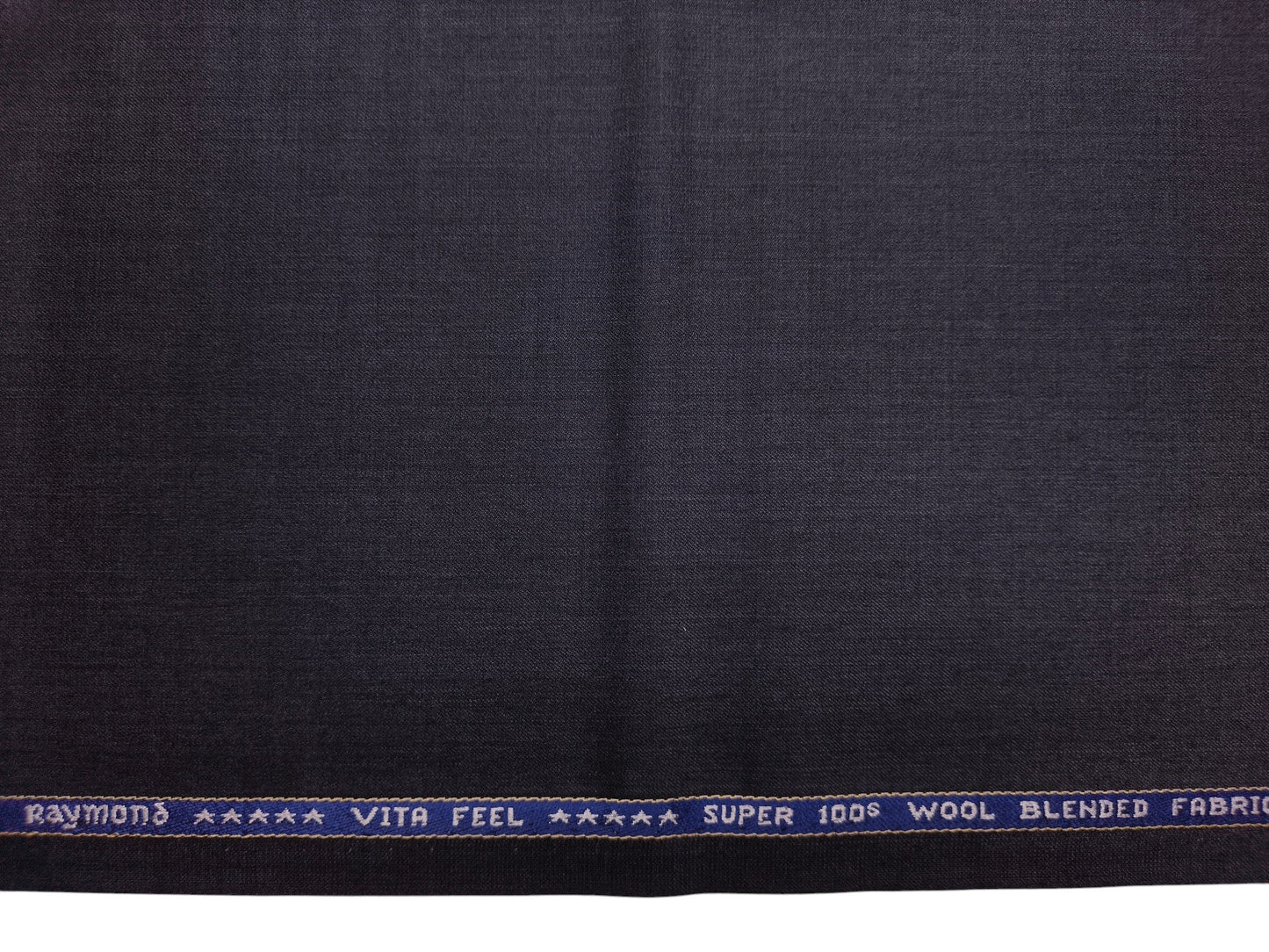 Raymond Vitafeel Exotic 52% Wool Super 100s Merino Wool Blend Suiting Fabric (Dark Grey, Plain)