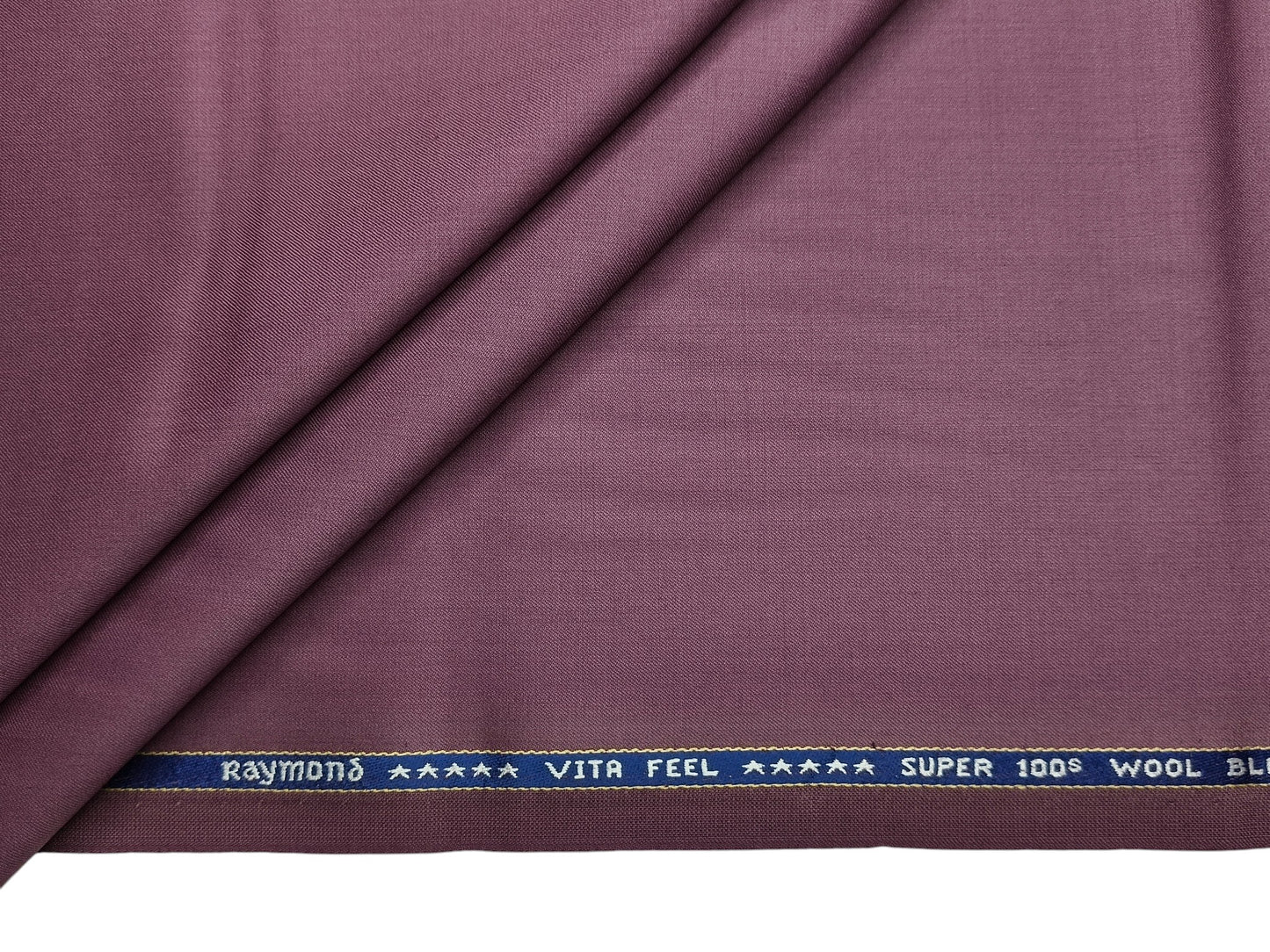 Raymond Vitafeel Exotic 52% Wool Super 100s Merino Wool Blend Suiting Fabric (Lavender, Plain)