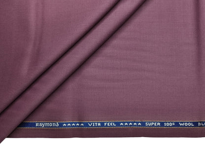 Raymond Vitafeel Exotic 52% Wool Super 100s Merino Wool Blend Suiting Fabric (Lavender, Plain)