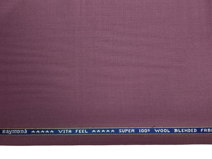 Raymond Vitafeel Exotic 52% Wool Super 100s Merino Wool Blend Suiting Fabric (Lavender, Plain)